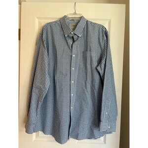 LL Bean mens Long Sleeve Button Down Wrinkle Resistant Shirt Size XL